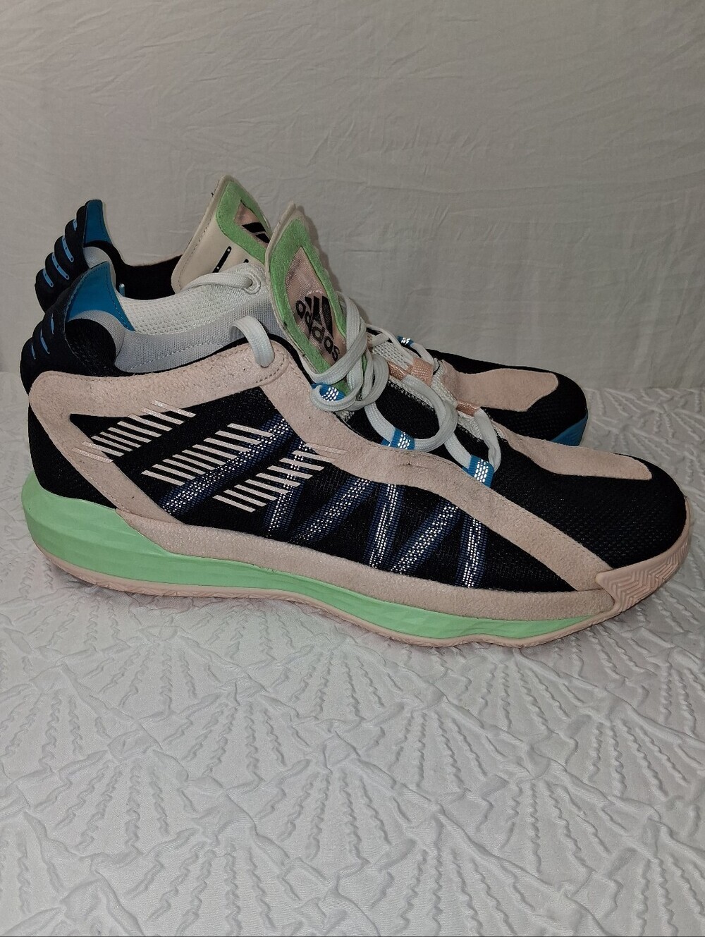 adidas Cream, Mint Green & Blush Athletic Shoes Size 14